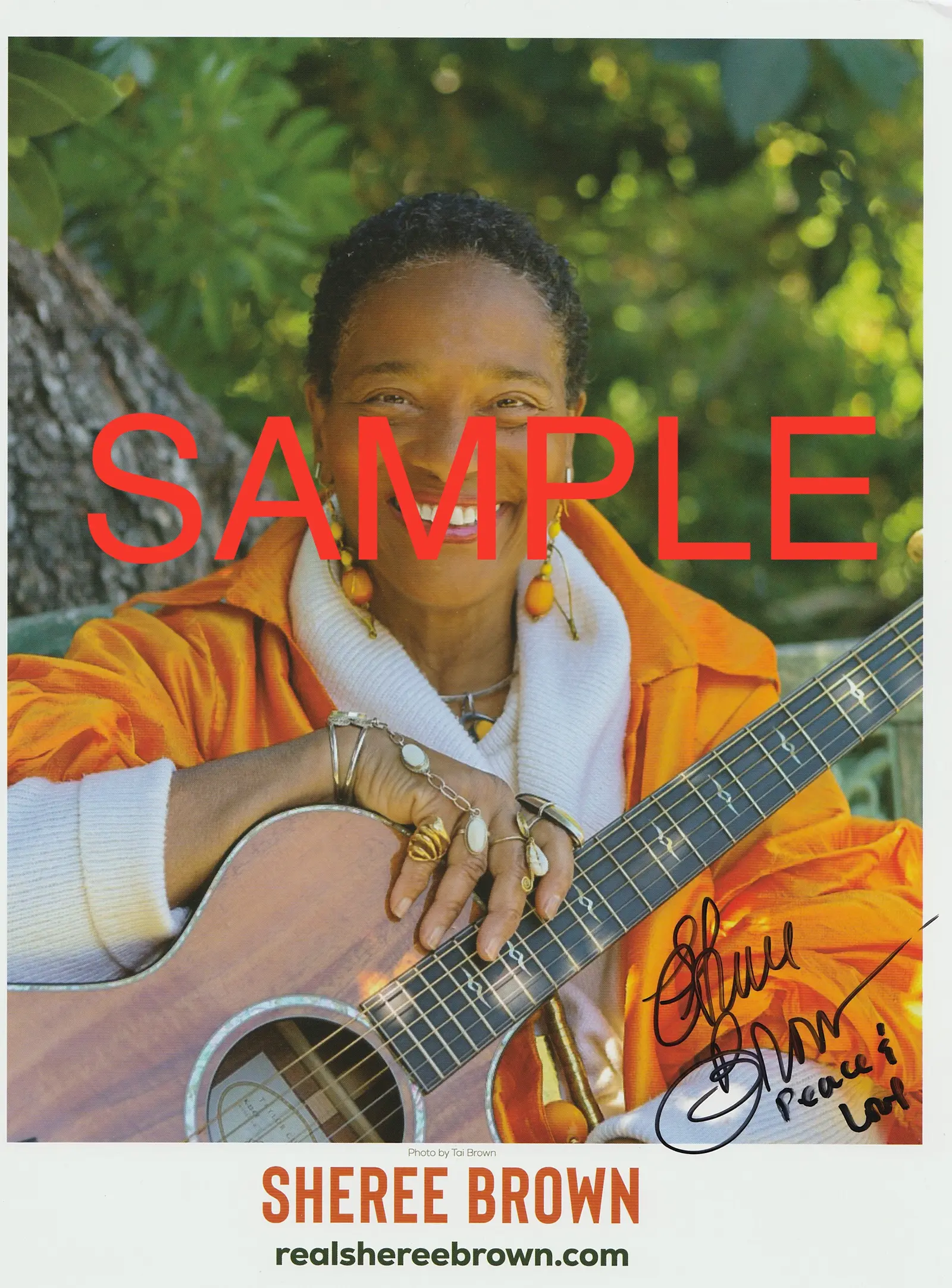 Signed photo of the artist Sheree Brown